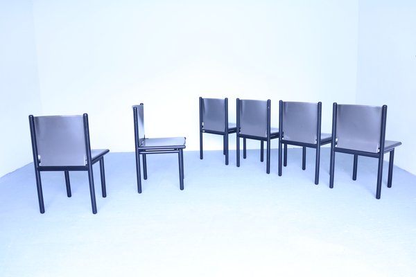 Caprile Dining Chairs by Gianfranco Frattini for Cassina, 1980s, Set of 6-SXX-753113