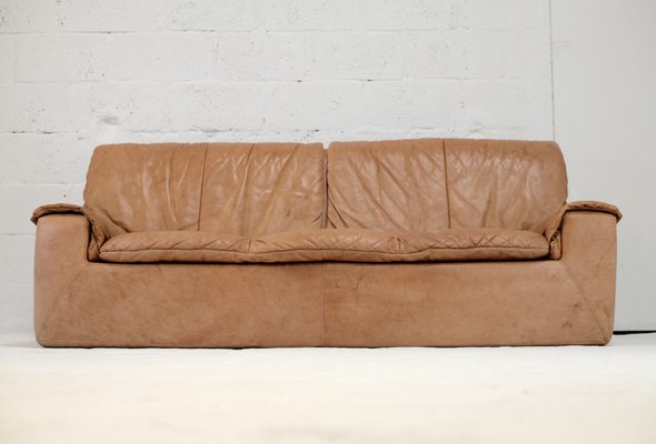 Caramel Leather 3-Seat Sofa from Cinna, 1970s-MAO-1299923