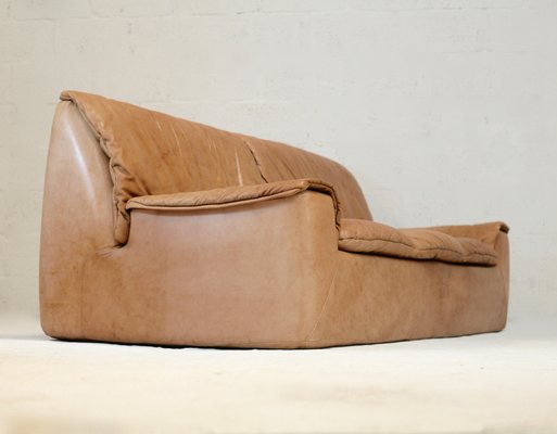 Caramel Leather 3-Seat Sofa from Cinna, 1970s-MAO-1299923