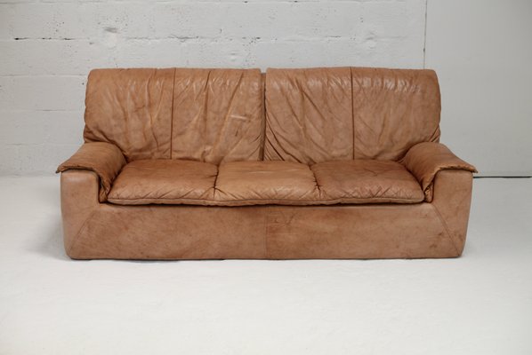 Caramel Leather 3-Seat Sofa from Cinna, 1970s-MAO-1299923