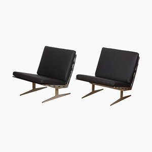 Caravelle Lounge Chairs in Black Leather by Paul Leidersdorff, 1960s, Set of 2-MTD-1400617