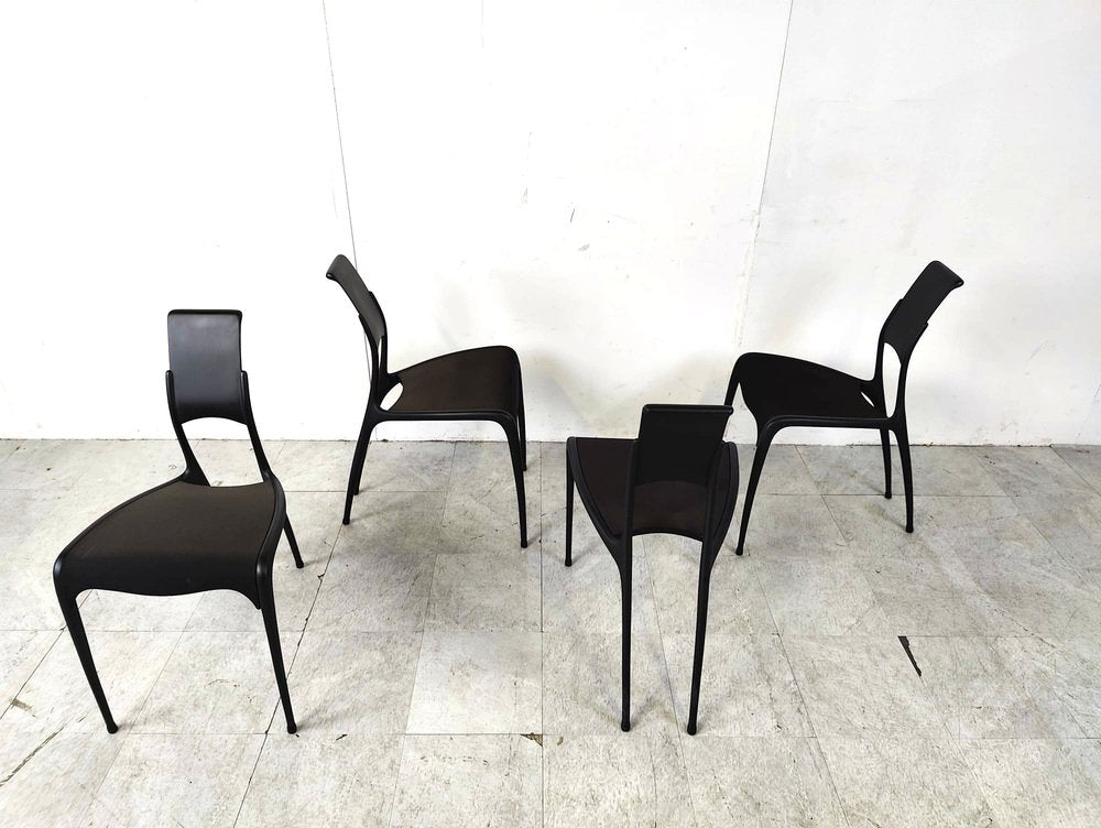 Carbon Fibre C06 Chairs by Pol Quadens, 1990s, Set of 4