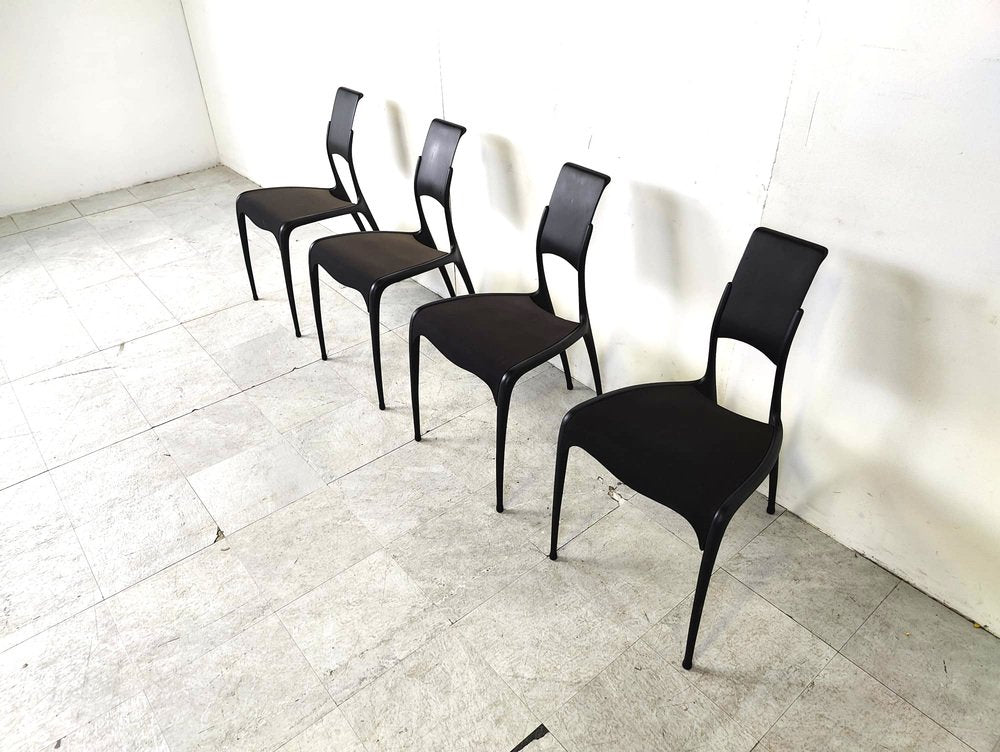 Carbon Fibre C06 Chairs by Pol Quadens, 1990s, Set of 4