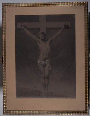 Carcone and Biacca, Christ on the Cross, 1890s, Charcoal & Pencil & Paper-VHF-1775212