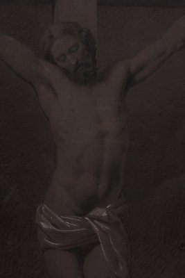 Carcone and Biacca, Christ on the Cross, 1890s, Charcoal & Pencil & Paper-VHF-1775212