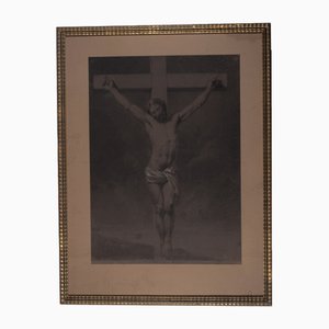 Carcone and Biacca, Christ on the Cross, 1890s, Charcoal & Pencil & Paper-VHF-1775212