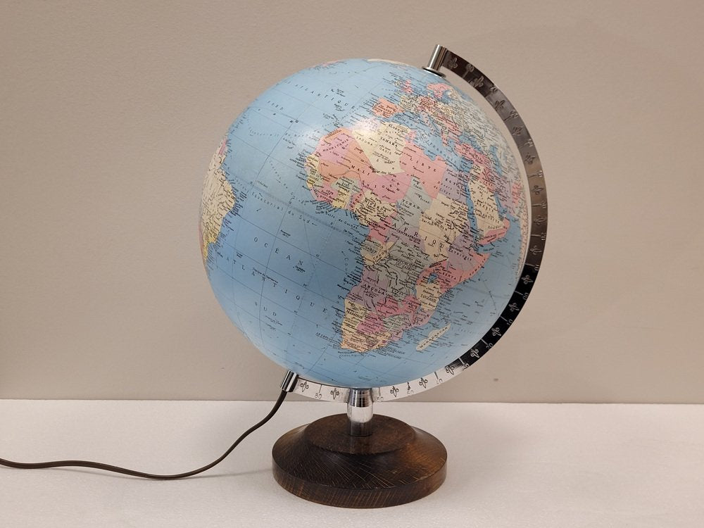 Cardboard Globo with Interior Light from Globes Taride, France, 1960s