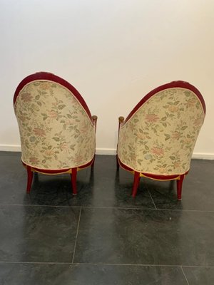 Cardinal Red Lacquered Armchairs, Set of 2-IJR-1186504