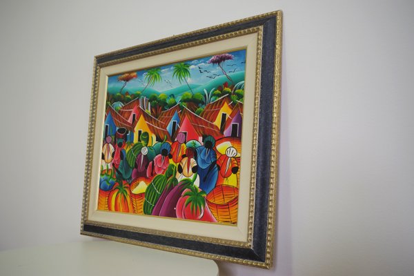 Caribbean Framed Painting, 2000s-KNM-901074