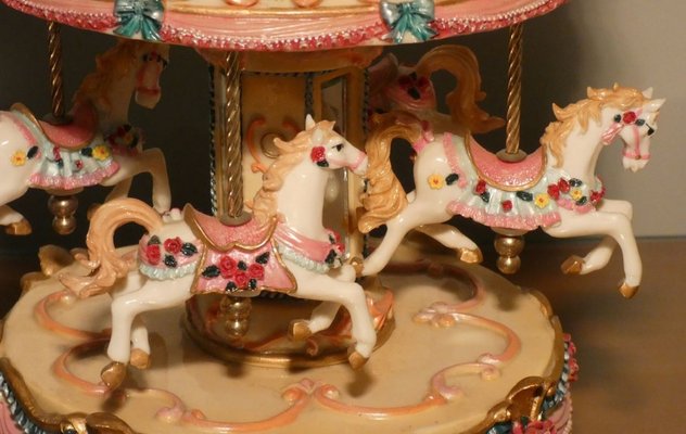 Carillon Carousel with Horses, USA, 1980s-ERB-1098461