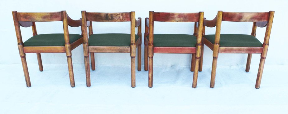 Carimate Armchairs attributed to Vico Magistretti, Italy, 1961, Set of 4-WF-1438629