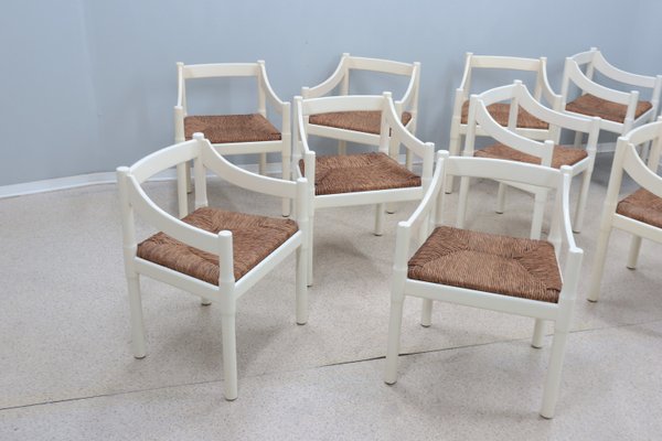 Carimate Chairs by Vico Magistretti for Cassina, 1965, Set of 10-ZQ-2021971