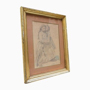 Carl Frederik Aargaard, Figures, 1849, Pastel & Pencil on Paper-RST-1371906