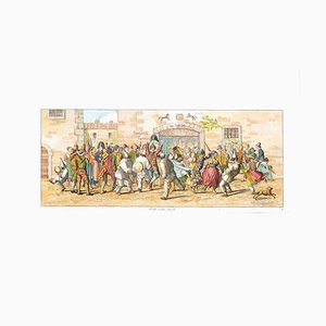 Carl Gustaf Hyalmar Morner - Dancing in the Street - Original Etching - 1820-ZCI-830673