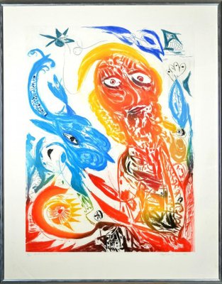 Carl-Henning Pedersen, the Dream of the Unicorn, 1992, Copper Print-MTD-1399972