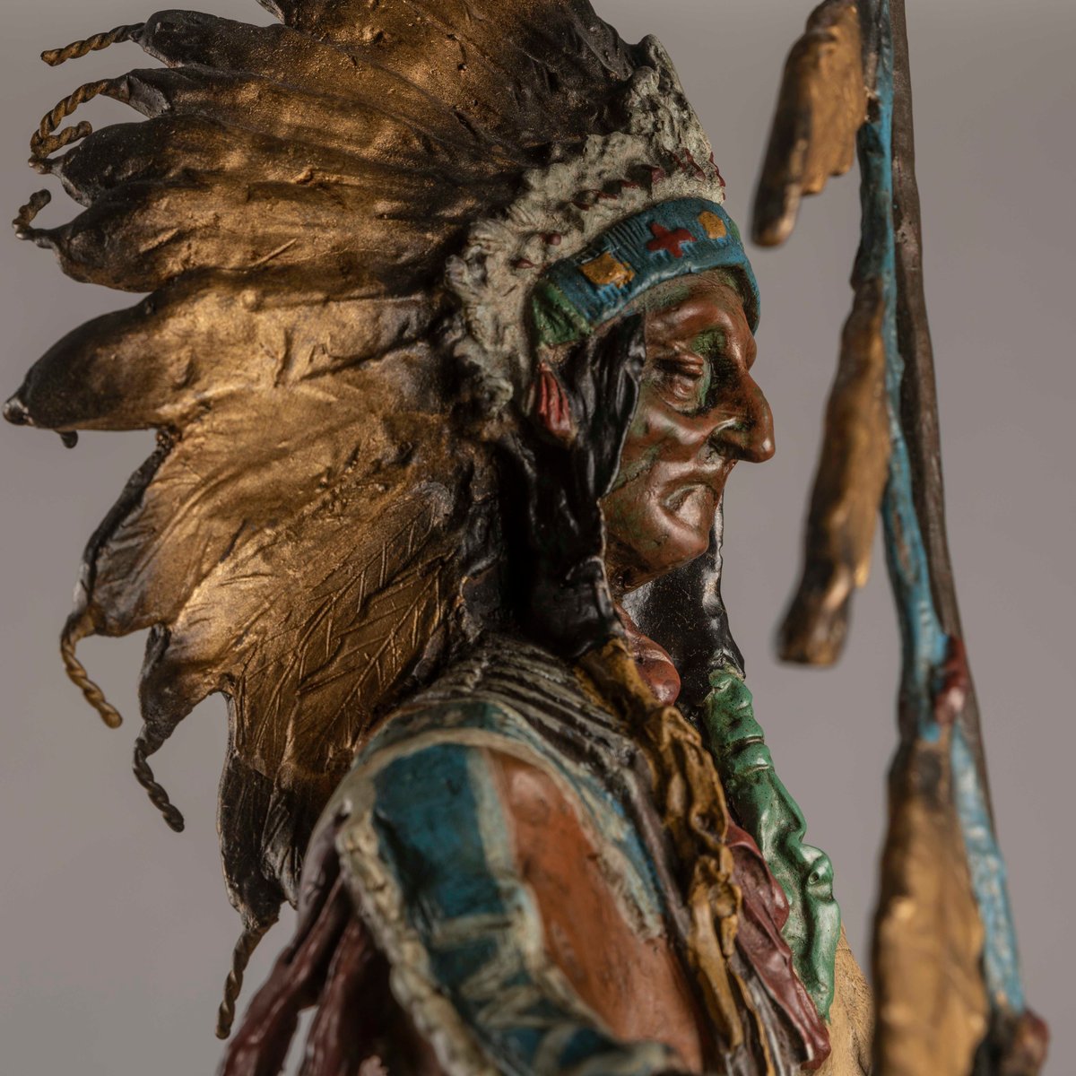 Carl Kauba, Peace, Polychrome Bronze Sculpture, 20th Century