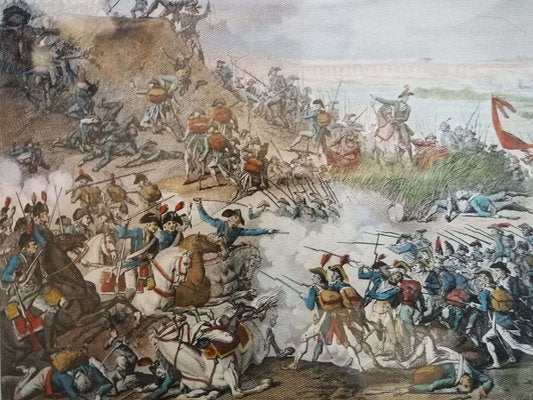 Carle Vernet, Napoleonic Battle in San Giorgio, Mantua, Hand-Colored Etching, Framed-FSD-1219485