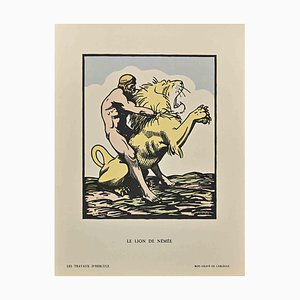 Carlège, Le Lion de Némée, Original Woodcut Print, Early 20th Century-ZCI-1403437