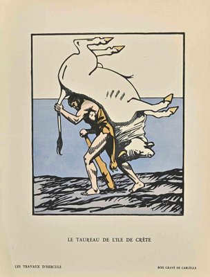 Carlège, Le Taureau de l'Île, Woodcut Print, Early 20th Century-ZCI-1403480