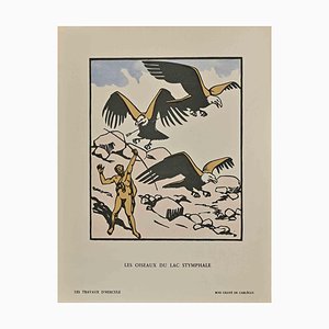 Carlège, Les Oiseaux du Lac, Original Woodcut Print, Early 20th Century-ZCI-1403513