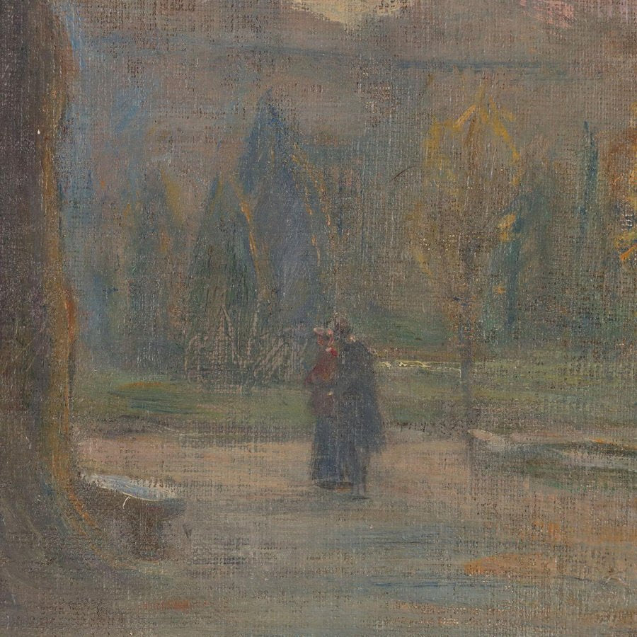 Carlo Balestrini, In the Park, 1909, Italy, Oil on Canvas