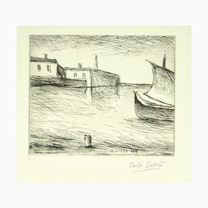 Carlo Carrà, Seascape, Etching, 1964-ZCI-1760512