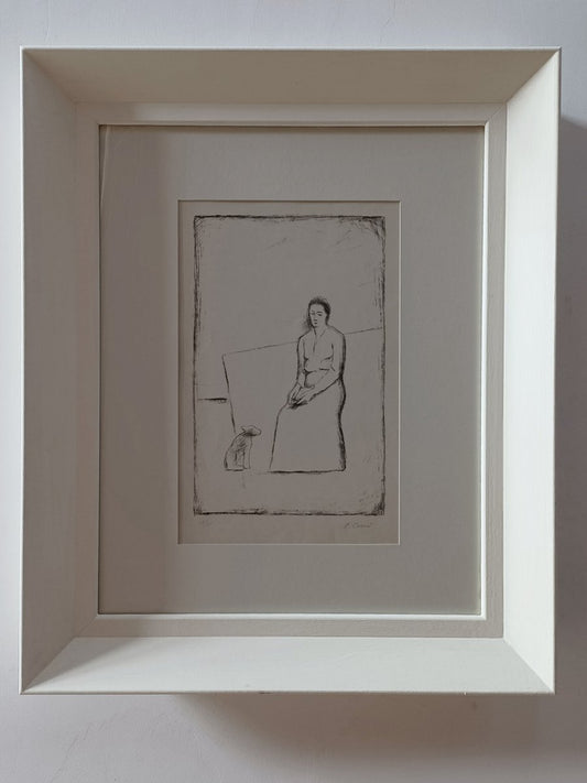 Carlo Carra, Solitudine, 1944, Lithograph on Zinc, Framed