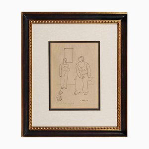 Carlo Carrà, The Acrobats, Lithograph, 1922, Framed-ZCI-1775960