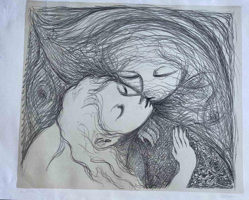 Carlo Levi, Lovers, Etching, Mid-20th Century-ZCI-1788589