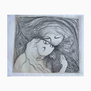 Carlo Levi, Lovers, Etching, Mid-20th Century-ZCI-1788589