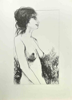 Carlo Marcantonio, Nude of Woman, Lithograph, 1970s-ZCI-2029496