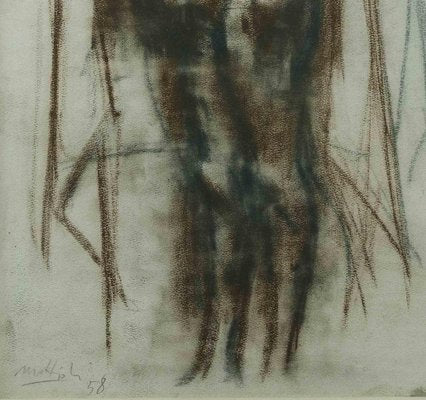 Carlo Mattioli, Nude, Drawing, 1958-ZCI-1770161