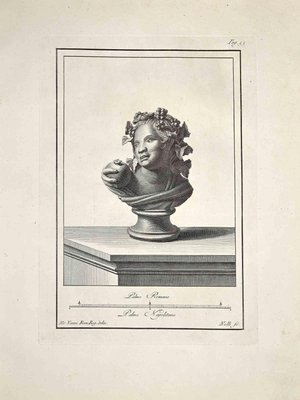 Carlo Nolli, Ancient Roman Bust, Original Etching, Late 18th-Century-ZCI-972030