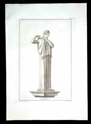 Carlo Nolli, Ancient Roman Statue, Original Etching, 1700s-ZCI-1164221