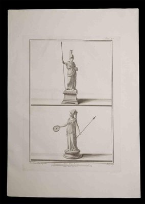 Carlo Nolli, Ancient Roman Statue, Original Etching, 18th Century-ZCI-1379421