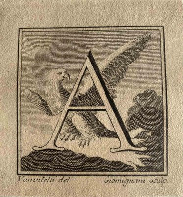 Carlo Nolli, Antiquities of Herculaneum: Letter of the Alphabet A, Etching, 18th Century-ZCI-1403531