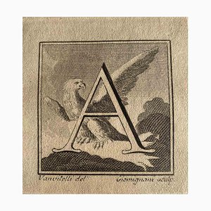 Carlo Nolli, Antiquities of Herculaneum: Letter of the Alphabet A, Etching, 18th Century-ZCI-1403531