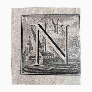 Carlo Nolli, Antiquities of Herculaneum: Letter of the Alphabet N, Etching, 18th Century-ZCI-1759051