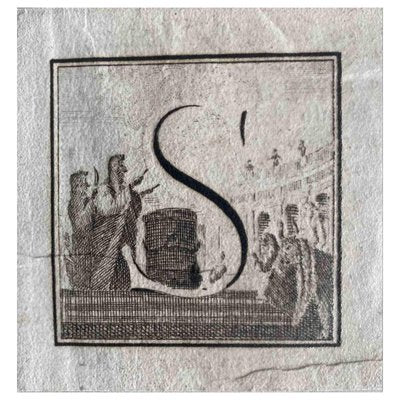 Carlo Nolli, Antiquities of Herculaneum: Letter of the Alphabet S, Etching, 18th Century-ZCI-2024898