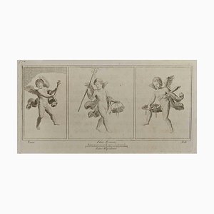 Carlo Nolli, Cupid In Three Frames, Etching, 18th Century-ZCI-1760588