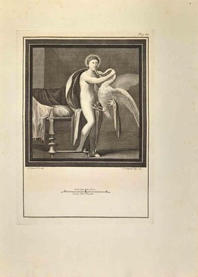 Carlo Nolli, Leda with The Swan, Etching, 18th Century-ZCI-1760563