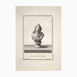 Carlo Oraty, Ancient Roman Bust, Late 18th Century, Original Etching-ZCI-985973