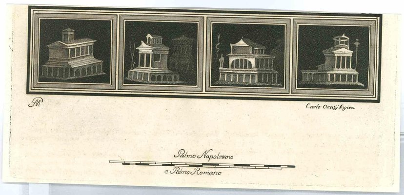 Carlo Oraty, Ancient Roman Fresco, Original Etching, 18th Century-ZCI-2029616