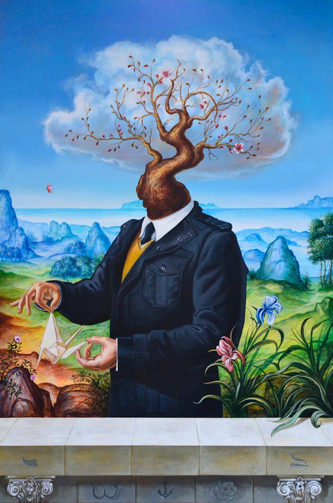 Carlos Sablon, Tête dans les Nuages, 2022, Acrylic on Canvas