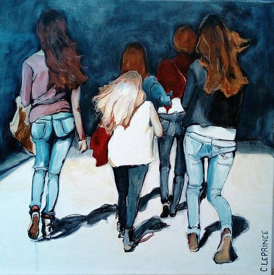 Carole Leprince, Shopping, 2020, Acrylic on Canvas