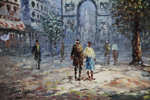 Caroline Burnett, Arc De Triomphe Street Scene, 1930s, Oil on Canvas-ZYI-1350548