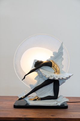 Carpiè Dancer Sculpture Table Lamp in Murano Glass and Ceramic, 1970s-KNM-1697828