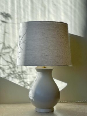 Carrara Ceramic Table Lamp by Wilhelm Kage, 1940s-ARN-860318