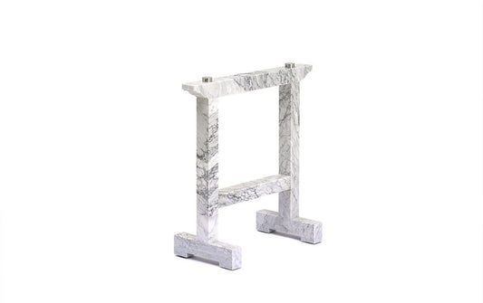 Carrara Ermes Marble Stand by Enrico Tonucci