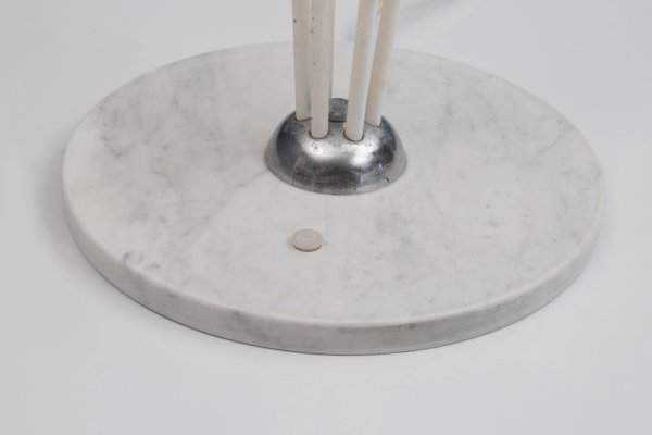 Carrara Marble and Lacquered Metal Floor Lamp Alberello, Italy, 1960s-ITV-1299156